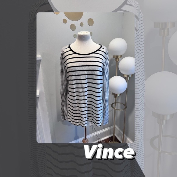 Vince Tops - Vince Mixed Stripe Long Sleeve Tee